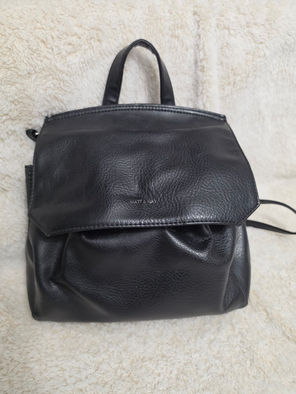 Matt & Nat Fabi Mini Backpack Black Vegan Leather
